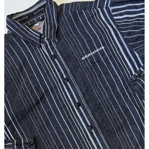 HARLEY-DAVIDSON Motorcycle - Stripe Paisley Long Sleeve Button Shirt - X-Large